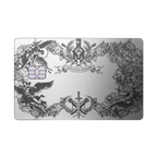 Dragon Emblem luxury metal card with ornate dragon artwork in brushed silver finish