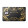Dragon Emblem luxury metal card with ornate dragon artwork in matte black and gold finish