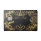 Dragon Emblem luxury metal card with ornate dragon artwork in matte black and gold finish