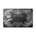 Dragon Emblem luxury metal card with ornate dragon artwork in matte black and silver finish
