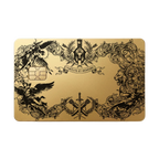 Dragon Emblem luxury metal card with ornate dragon artwork in matte gold finish