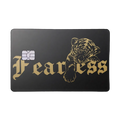 Fearless Lion luxury metal card in matte black and gold finish
