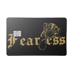 Fearless Lion luxury metal card in matte black and gold finish
