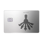 Master Yourself luxury metal card featuring a silhouette with multiple shadows in brushed silver finish