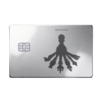 Master Yourself luxury metal card featuring a silhouette with multiple shadows in glossy silver finish