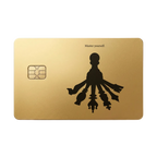 Master Yourself luxury metal card featuring a silhouette with multiple shadows in matte gold finish