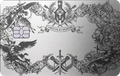 Brushed silver Regal Crest luxury card with intricate dark ornamental detailing