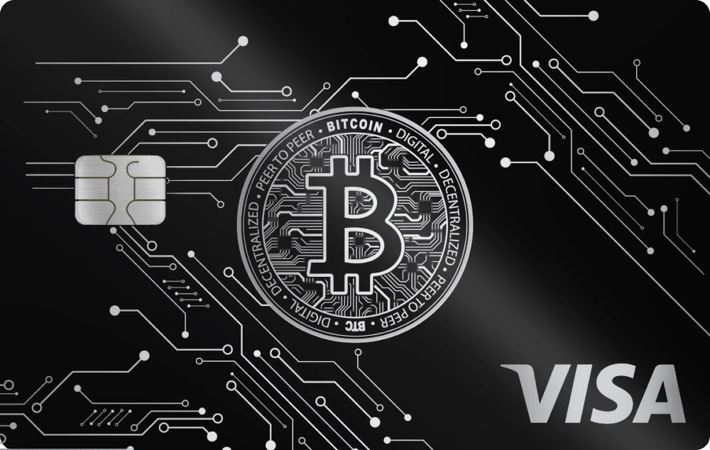 Bitcoin Circuit metal card in Glossy Black Silver, engraved stainless steel by Metacards