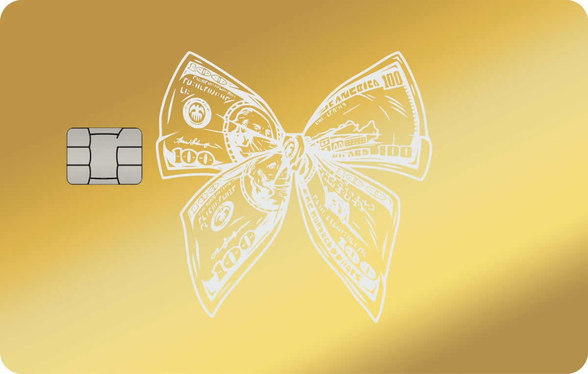 Bow of Money metal card, engraved stainless steel by Metacards (view 2 of 6)
