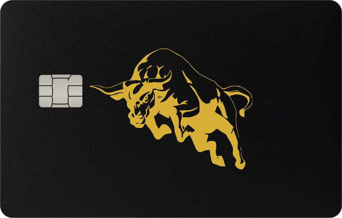 Bull metal card, engraved stainless steel by Metacards (view 2 of 5)