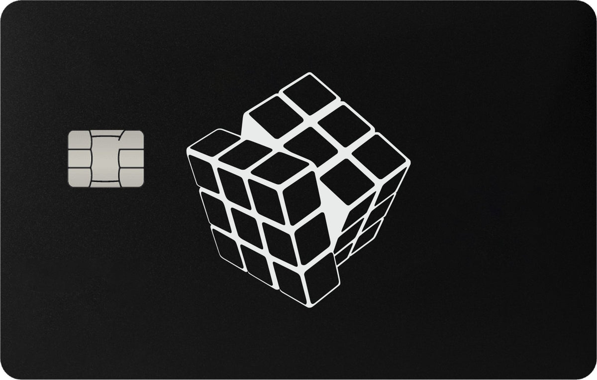 Cube metal card, engraved stainless steel by Metacards (view 7 of 7)
