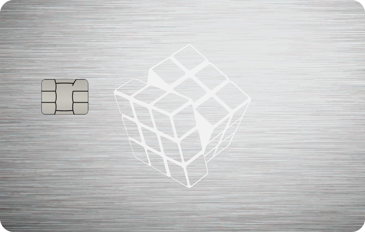 Cube metal card, engraved stainless steel by Metacards (view 3 of 7)