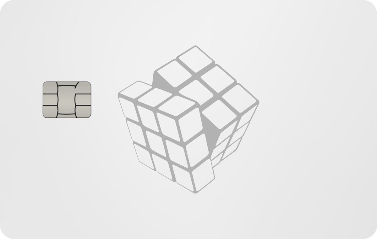 Cube metal card, engraved stainless steel by Metacards (view 1 of 7)