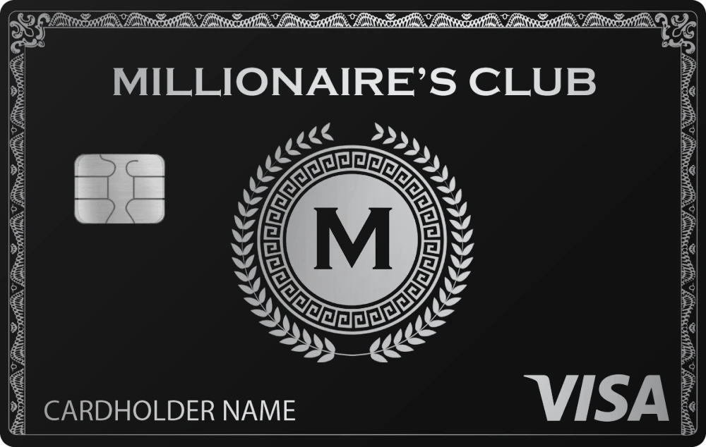Millionaire's Club metal card in Black Silver