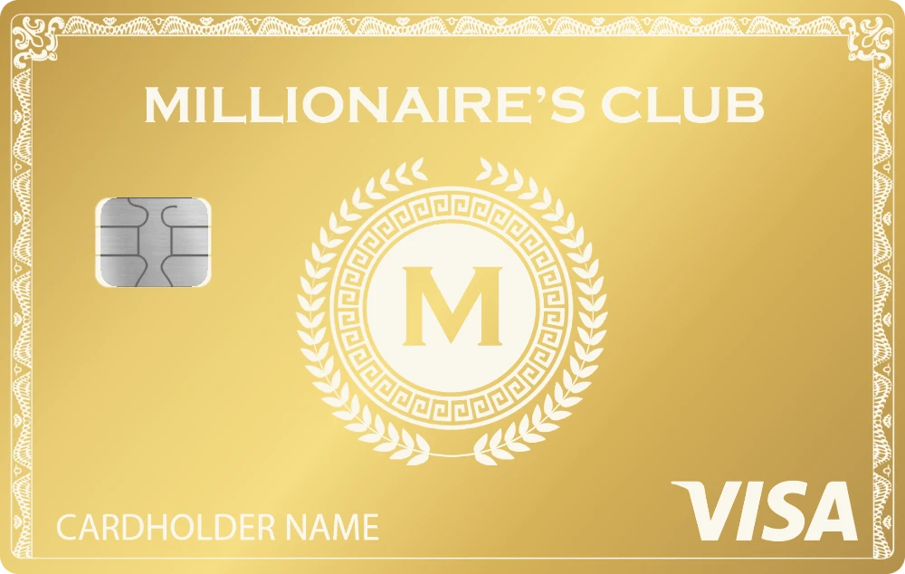 Millionaire's Club metal card in Glossy Gold