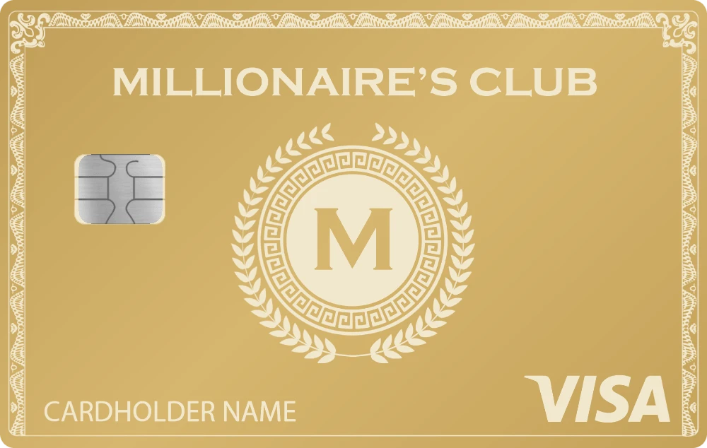 Millionaire's Club metal card in Matte Gold
