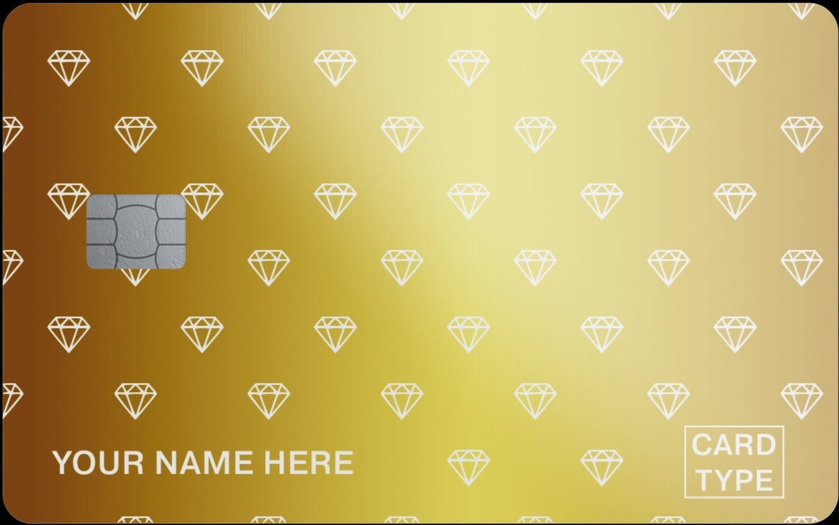 Diamond Pattern metal card, engraved stainless steel by Metacards (view 2 of 5)