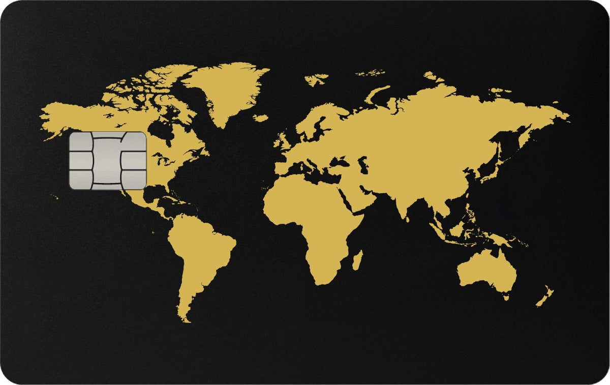 World Map Silver metal card, engraved stainless steel by Metacards (view 6 of 6)